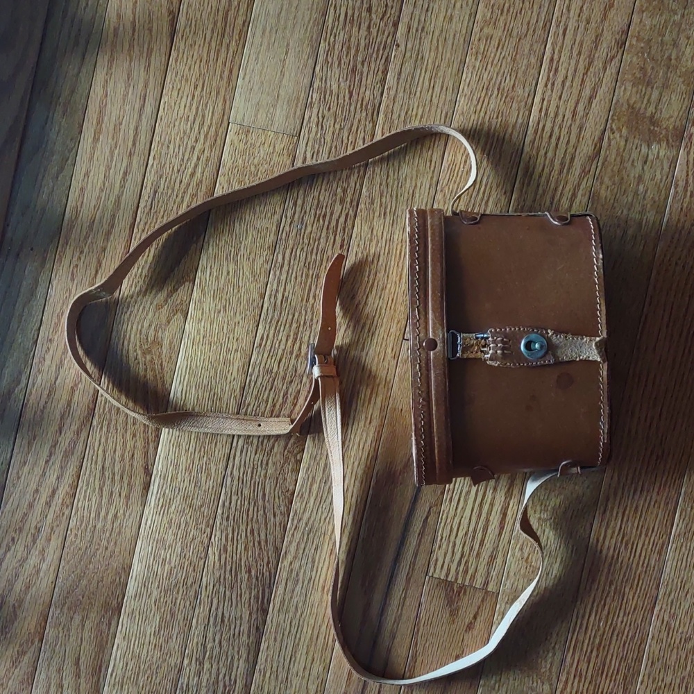 Vintage binocular carrying case leather
